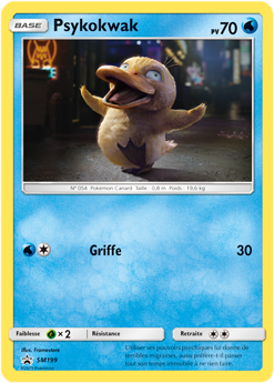 Carte Pokémon Promo Psykokwak SM199 de la série Promos Soleil et Lune