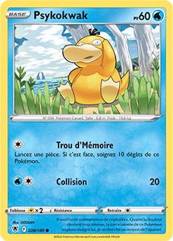 Carte Pokémon Psykokwak 028/189 de la série Astres Radieux en vente au meilleur prix