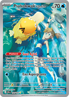 Carte Pokémon Illustration rare Psykokwak d'Ondine 193/182 de la série Rivalités Destinées