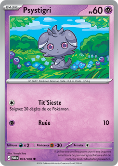 Carte Pokémon Psystigri 33/88 de la série Équilibre Parfait en vente au meilleur prix