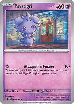 Carte Pokémon Psystigri 36/86 de la série Chaos Ascendant en vente au meilleur prix