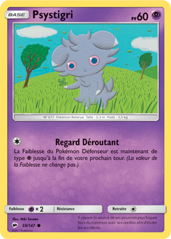 Carte Pokémon Commune Psystigri 59/147 de la série Ombres Ardentes
