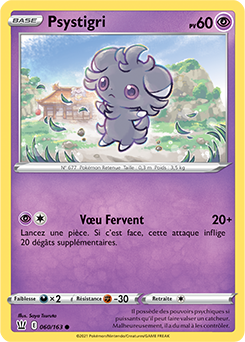 Carte Pokémon Psystigri 60/163 de la série Styles de Combat en vente au meilleur prix