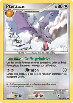 Carte Pokémon Ptera 15/100 de la série Aube Majestueuse en vente au meilleur prix