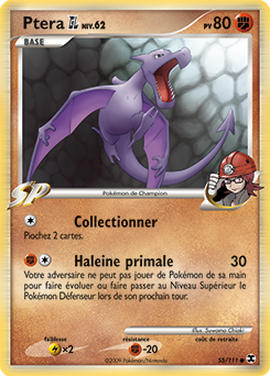 Carte Pokémon Ptera 55/111 de la série Rivaux Émergents en vente au meilleur prix