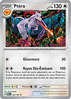 Carte Pokémon Ptéra 142/165 de la série 151 en vente au meilleur prix