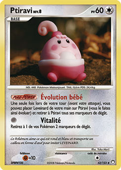 Carte Pokémon Ptiravi 52/123 de la série Trésors Mystérieux en vente au meilleur prix