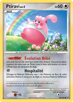 Carte Pokémon Ptiravi 76/127 de la série Platine en vente au meilleur prix