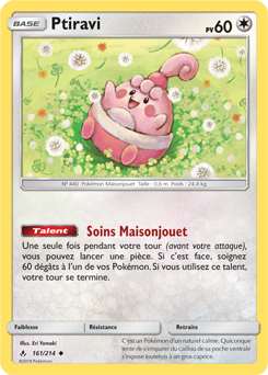 Carte Pokémon Ptiravi 161/214 de la série Alliance Infallible en vente au meilleur prix