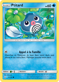 Carte Pokémon Commune Ptitard 37/214 de la série Alliance Infallible