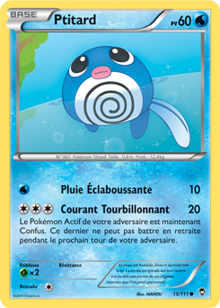 Carte Pokémon Commune Ptitard 15/111 de la série Poings Furieux