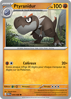 Carte Pokémon Ptyranidur 44/88 de la série Équilibre Parfait en vente au meilleur prix