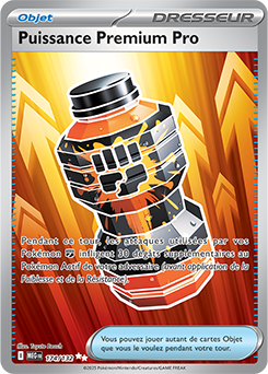 Carte Pokémon Ultra rare Puissance Premium Pro 174/132 de la série Méga-Évolution
