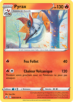 Carte Pokémon Pyrax 025/159 de la série Zénith Suprême en vente au meilleur prix