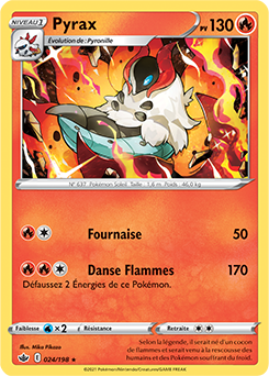 Carte Pokémon Pyrax 24/198 de la série Règne de Glace en vente au meilleur prix