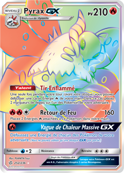 Carte Pokémon Pyrax GX 252/236 de la série Éclipse Cosmique en vente au meilleur prix
