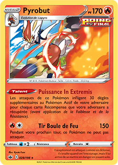 Carte Pokémon Pyrobut 28/198 de la série Règne de Glace en vente au meilleur prix