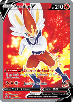 Carte Pokémon Pyrobut V 178/192 de la série Clash des Rebelles en vente au meilleur prix