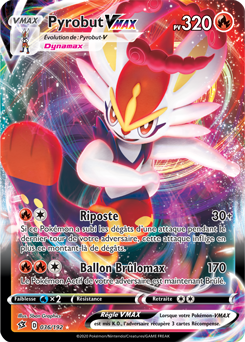 Carte Pokémon Pyrobut VMAX 36/192 de la série Clash des Rebelles en vente au meilleur prix