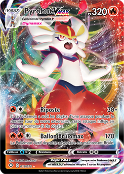 Carte Pokémon Pyrobut VMAX 019/072 de la série Destinées Radieuses en vente au meilleur prix