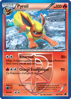Carte Pokémon Pyroli 12/116 de la série Glaciation Plasma en vente au meilleur prix