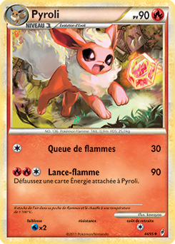 Carte Pokémon Pyroli 44/95 de la série Appel des Légendes en vente au meilleur prix