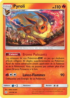 Carte Pokémon Pyroli 25/236 de la série Éclipse Cosmique en vente au meilleur prix