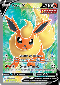 Carte Pokémon Pyroli V 169/203 de la série Évolution Céleste en vente au meilleur prix