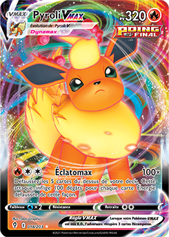 Carte Pokémon Pyroli VMAX 18/203 de la série Évolution Céleste en vente au meilleur prix