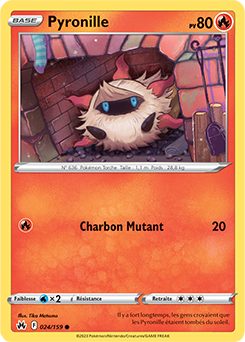 Carte Pokémon Communes Pyronille 024/159 de la série Zénith Suprême