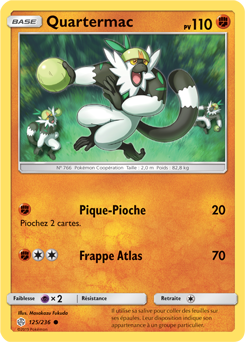 Carte Pokémon Quartermac 125/236 de la série Éclipse Cosmique en vente au meilleur prix