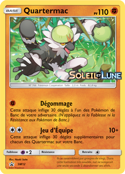 Carte Pokémon Promo Quartermac SM12 de la série Promos Soleil et Lune