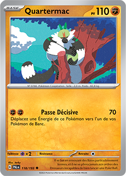 Carte Pokémon Peu commune Quartermac 118/193 de la série Évolutions à Paldea