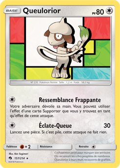 Carte Pokémon Queulorior 157/214 de la série Tonnerre Perdu en vente au meilleur prix