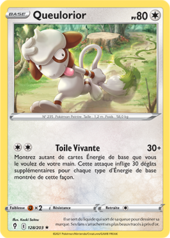 Carte Pokémon Rare Queulorior 128/203 de la série Évolution Céleste
