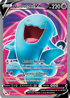 Carte Pokémon Full Art V Qulbutoké V 191/202 de la série Épée et Bouclier