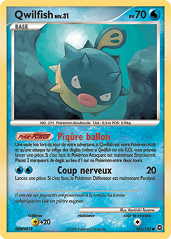 Carte Pokémon Qwilfish 101/132 de la série Merveilles Secrètes en vente au meilleur prix
