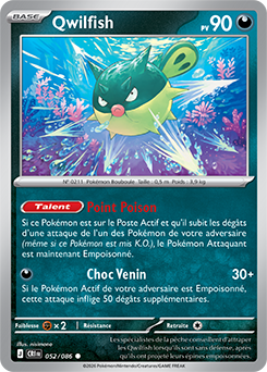 Carte Pokémon Qwilfish 52/86 de la série Chaos Ascendant en vente au meilleur prix
