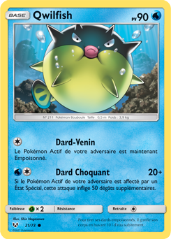 Carte Pokémon Qwilfish 21/73 de la série Légendes Brillantes en vente au meilleur prix