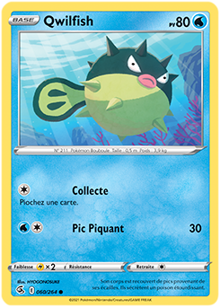 Carte Pokémon Qwilfish 60/264 de la série Poing de Fusion en vente au meilleur prix