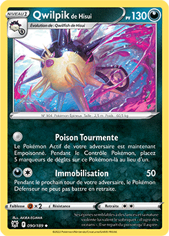 Carte Pokémon Qwilpik de Hisui 090/189 de la série Astres Radieux en vente au meilleur prix