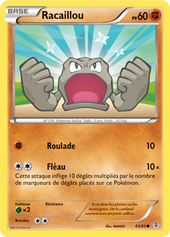 Carte Pokémon Commune Racaillou 43/83 de la série Générations