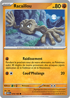 Carte Pokémon Racaillou 74/165 de la série 151 en vente au meilleur prix