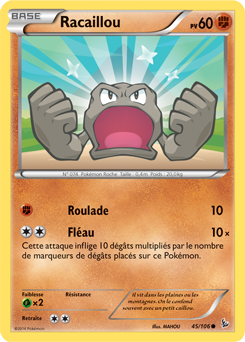 Carte Pokémon Racaillou 45/106 de la série Étincelle en vente au meilleur prix