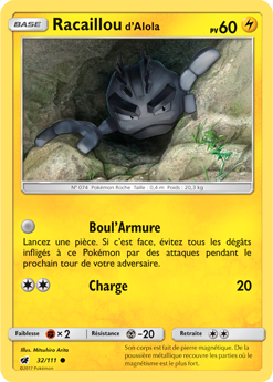 Carte Pokémon Racaillou d'Alola 32/111 de la série Invasion Carmin en vente au meilleur prix