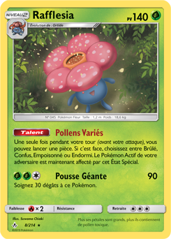 Carte Pokémon Rafflesia 8/214 de la série Alliance Infallible en vente au meilleur prix