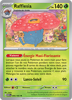 Carte Pokémon Rafflesia 45/165 de la série 151 en vente au meilleur prix