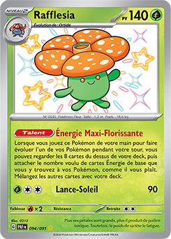 Carte Pokémon Rafflesia 94/91 de la série Destinées de Paldea en vente au meilleur prix