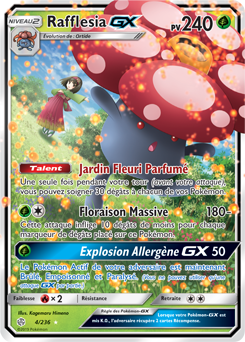 Carte Pokémon Rafflesia GX 4/236 de la série Éclipse Cosmique en vente au meilleur prix