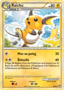 Carte Pokémon Raichu 33/90 de la série Indomptable en vente au meilleur prix